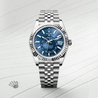 Sky-Dweller Stainless Steel, Blue Index Dial, 42 mm