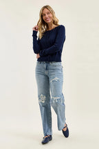Women's High Waist Distr