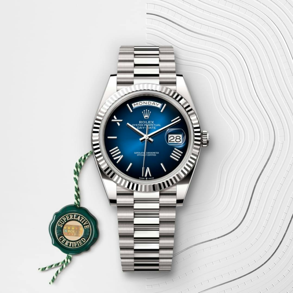 Day-Date 40 Oyster, 40 mm, white gold