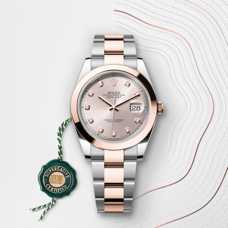 Datejust 41 Oyster, 41 mm, Oystersteel and Everose gold