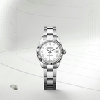 Lady-Datejust Oyster, 28 mm, Oystersteel and white gold