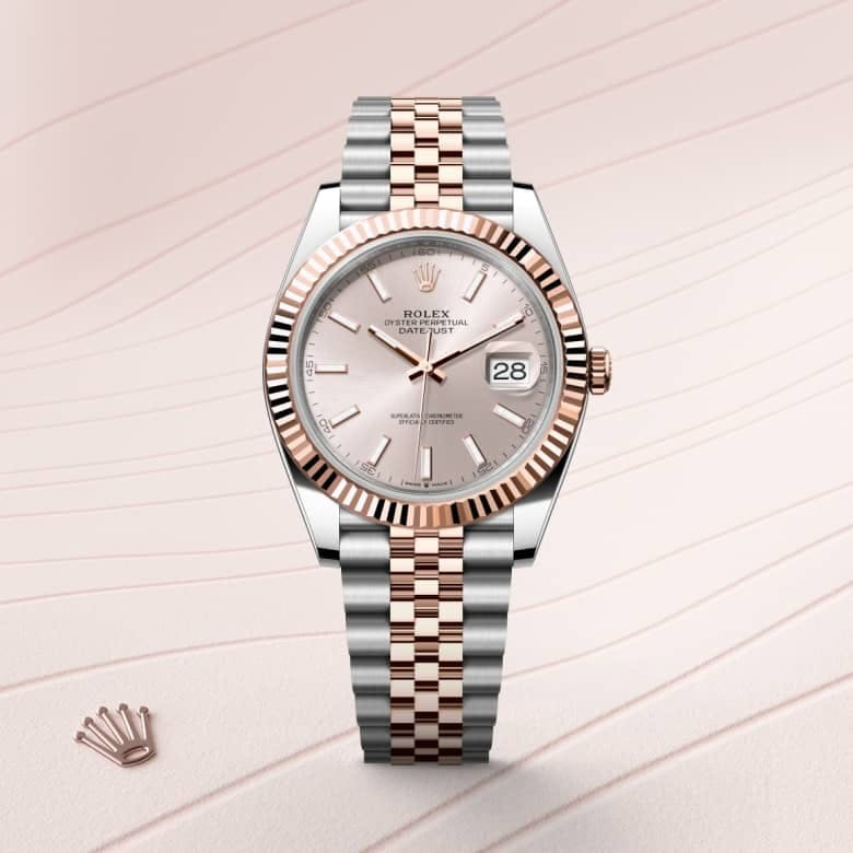 Datejust 41 Oyster, 41 mm, Oystersteel and Everose gold