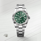 Sky-Dweller Stainless Steel, Green Index Dial, 42 mm