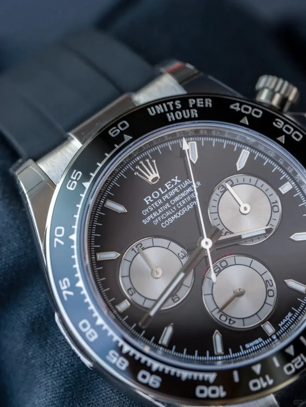 Cosmograph Daytona White Gold Steel Grey Dial with Oysterflex Bracelet