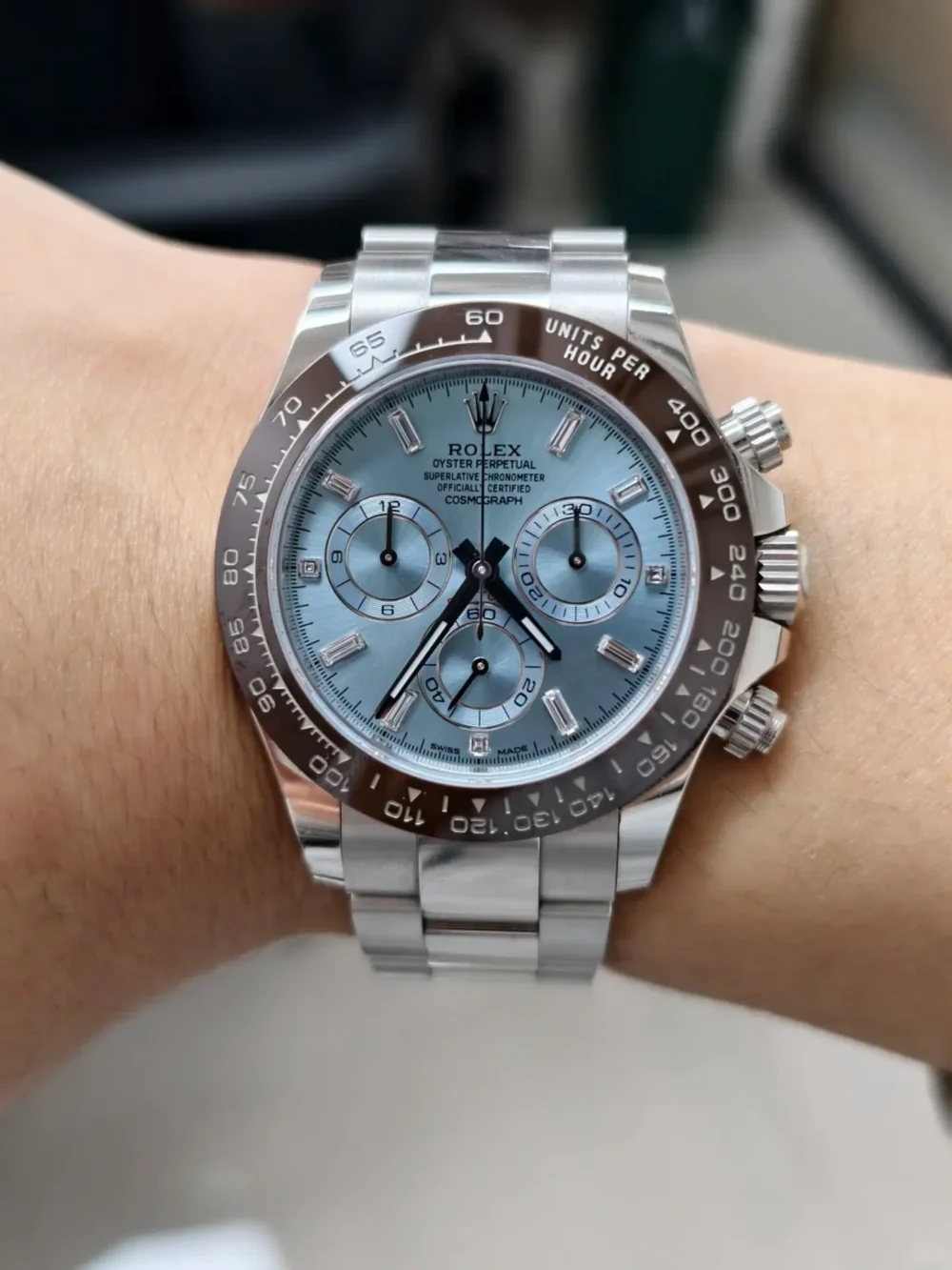 Cosmograph Daytona 40mm Platinum Ice-Blue Dial m116506-0002