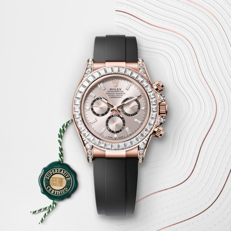 Cosmograph Daytona Oyster, 40 mm, Everose gold and diamonds