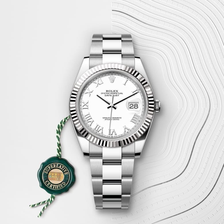 Datejust 41 Oyster, 41 mm, Oystersteel and white gold