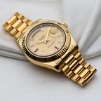 Day-Date II 218238 Full Set Factory Ruby Baguette Dial
