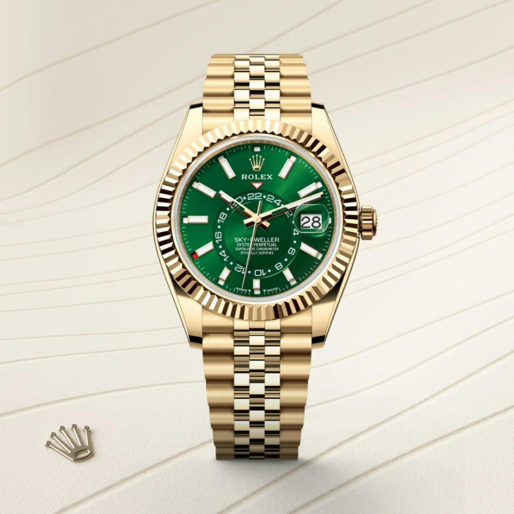 Sky-Dweller 42mm18ct Yellow Gold Green Dial