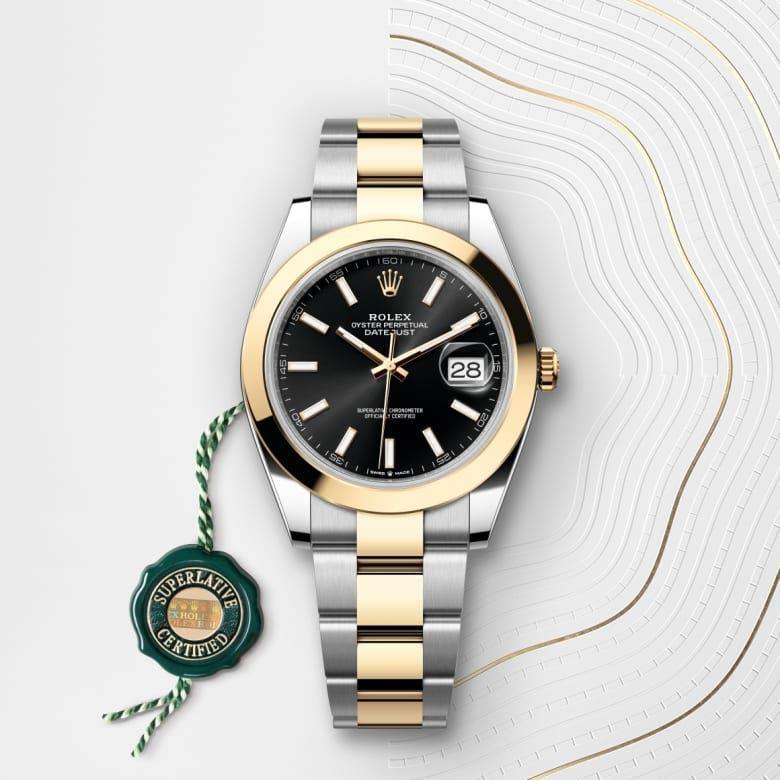 Datejust 41 Oyster, 41 mm, Oystersteel and yellow gold