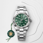 Sky-Dweller Stainless Steel, Green Index Dial, 42 mm