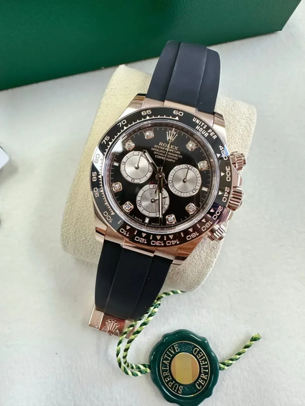 Cosmograph Daytona Everose Gold Black & Sundust Diamond Dial