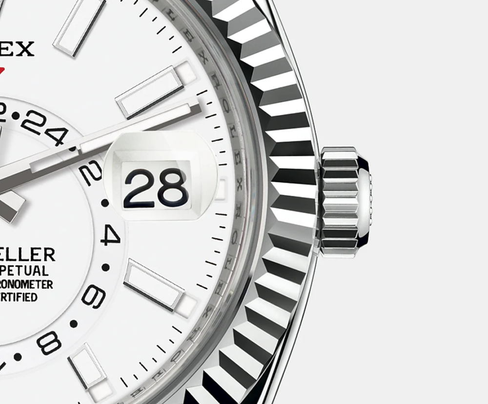 Sky-Dweller Stainless Steel, White Index Dial, 42 mm