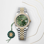 Datejust 36 Oyster, 36 mm, Oystersteel, yellow gold and diamonds