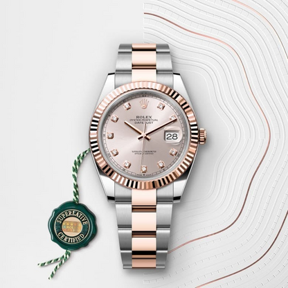 Datejust 41 Oyster, 41 mm, Oystersteel and Everose gold