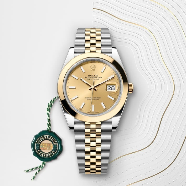 Datejust 41 Oyster, 41 mm, Oystersteel and yellow gold