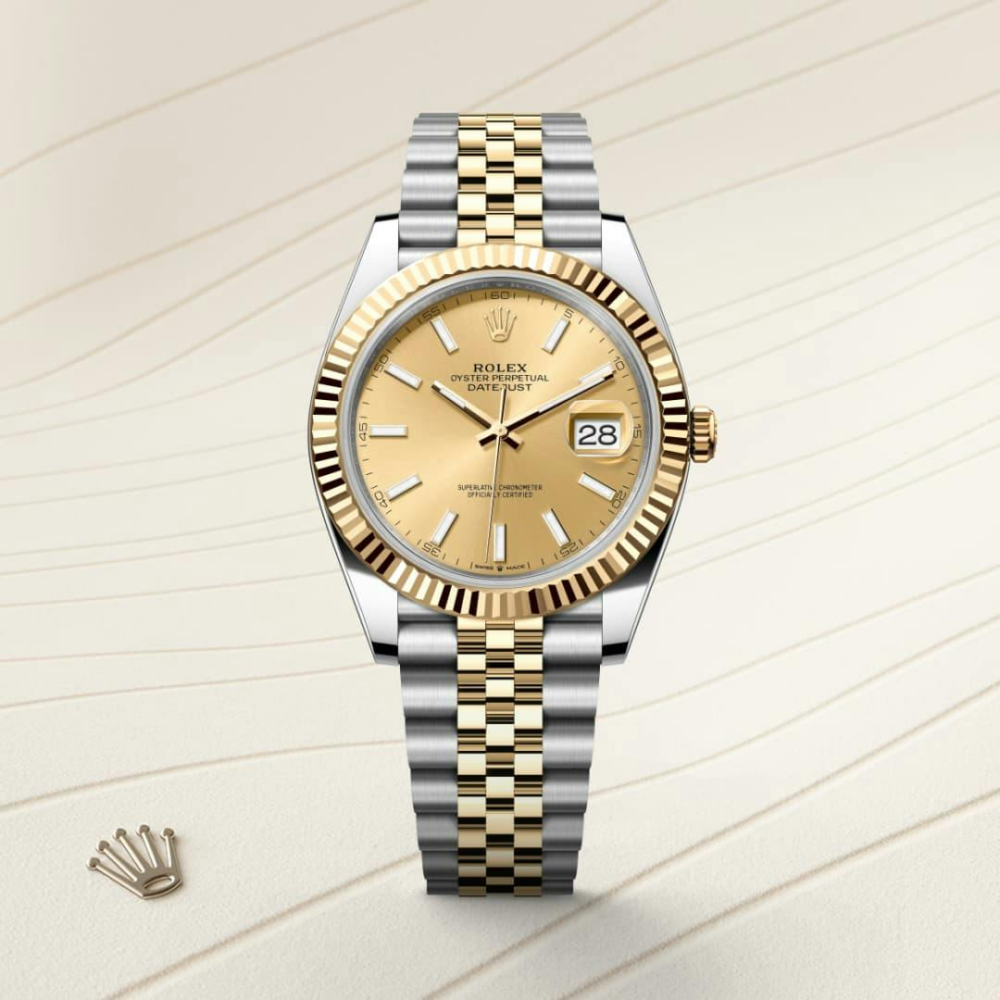 Datejust 41 Oyster, 41 mm, Oystersteel and yellow gold