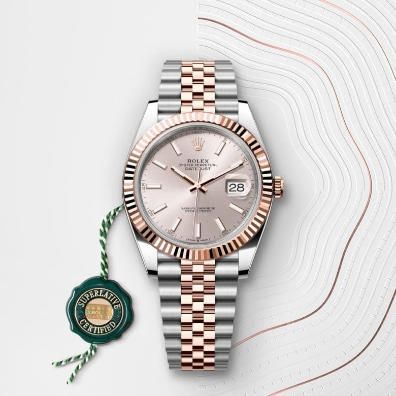 Datejust 41 Oyster, 41 mm, Oystersteel and Everose gold