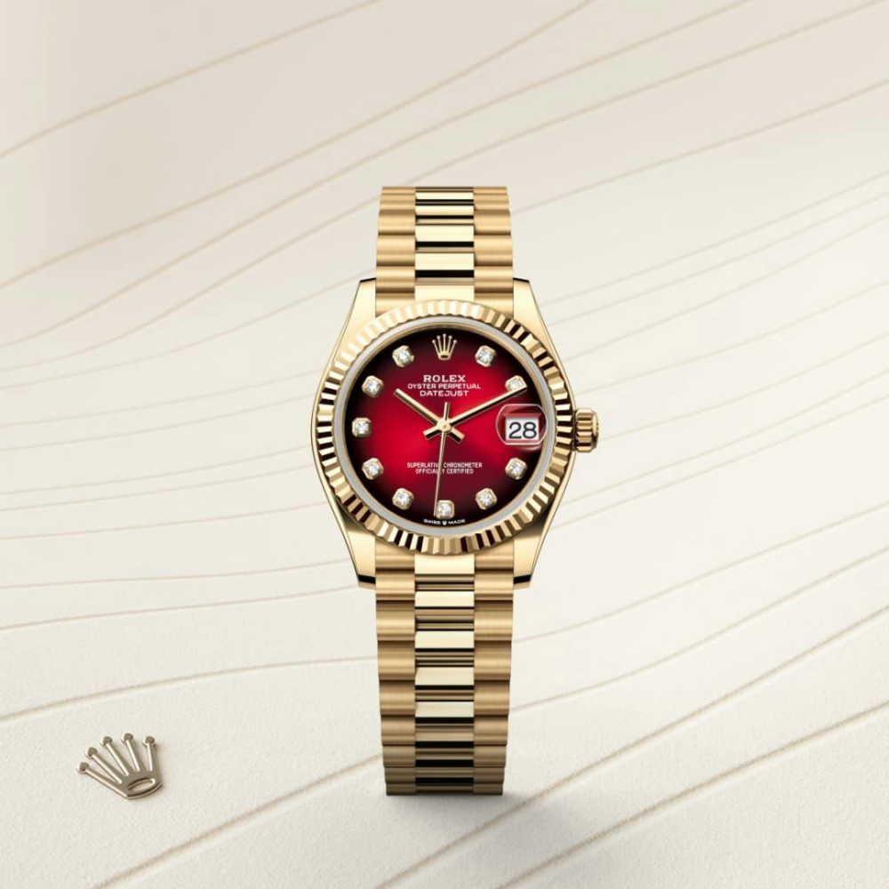 Datejust 31 Oyster, 31 mm, yellow gold