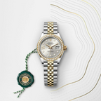 Lady-Datejust Oyster, 28 mm, Oystersteel, yellow gold and diamonds
