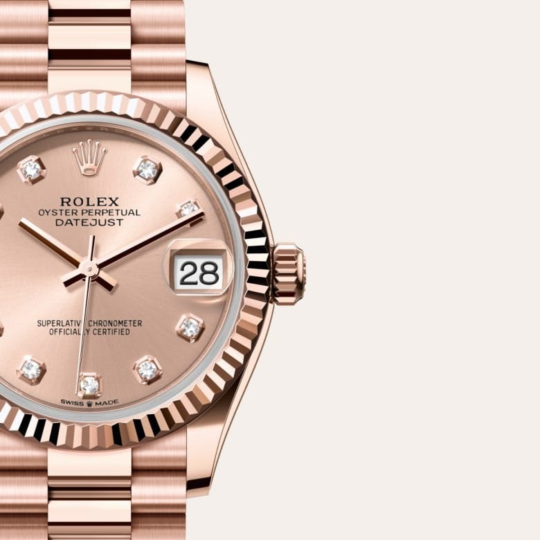 Datejust 31 Oyster, 31 mm, Everose gold