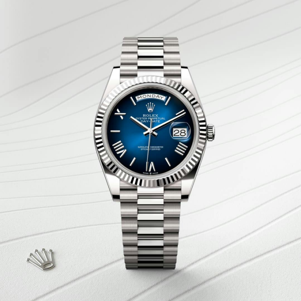 Day-Date 40 Oyster, 40 mm, white gold