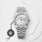 Datejust 36 Oyster, 36 mm, Oystersteel, white gold and diamonds