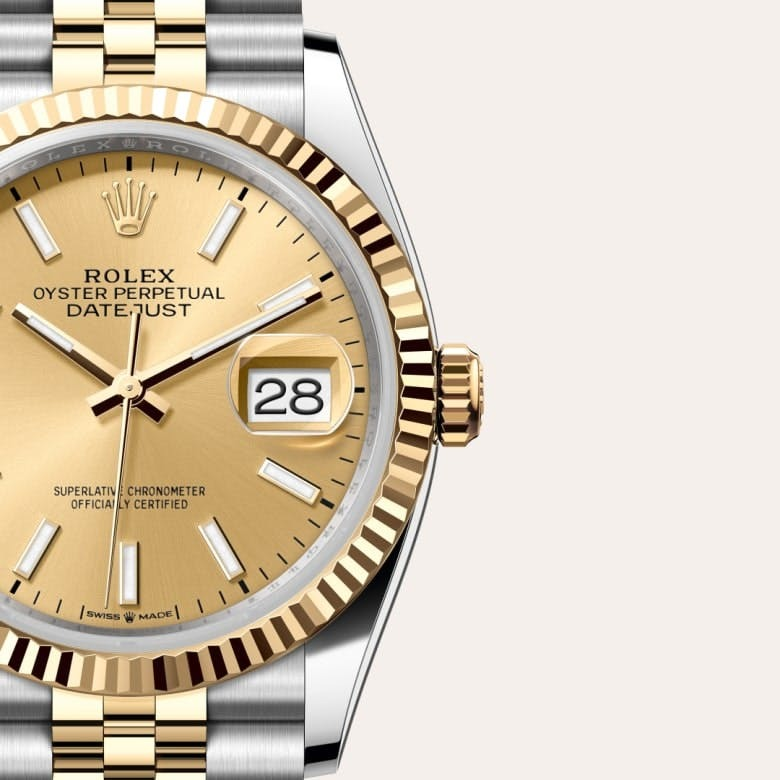 Datejust 36 Oyster, 36 mm, Oystersteel and yellow gold
