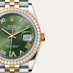 Datejust 36 Oyster, 36 mm, Oystersteel, yellow gold and diamonds