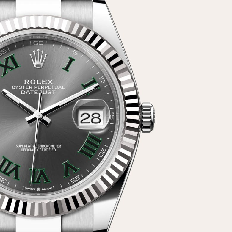 Datejust 41 Oyster, 41 mm, Oystersteel and white gold