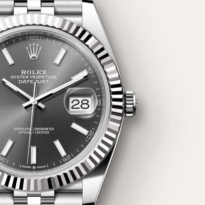 Datejust 41 Oyster, 41 mm, Oystersteel and white gold