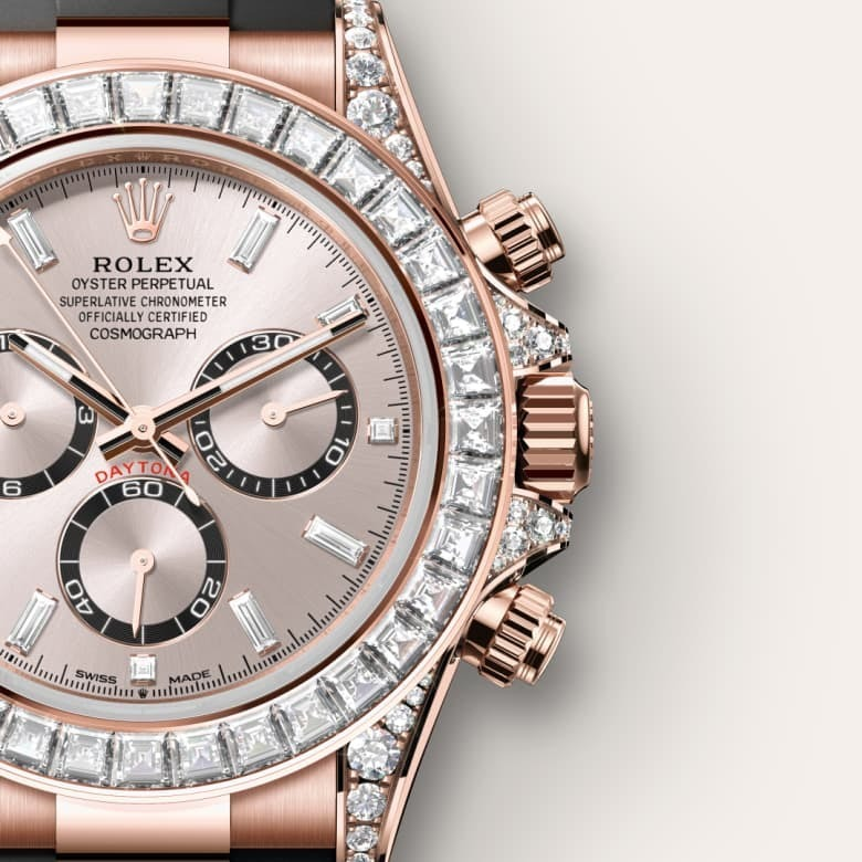 Cosmograph Daytona Oyster, 40 mm, Everose gold and diamonds