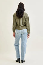 Women's High Waist Straight Leg Jeans