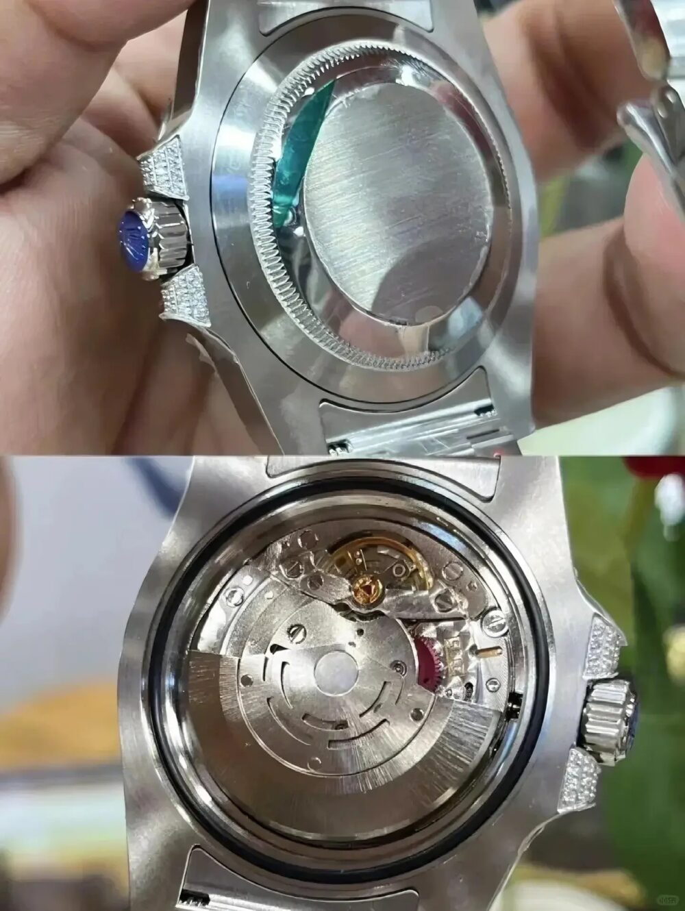 Submariner Date, 18K White Gold Diamonds Emerald
