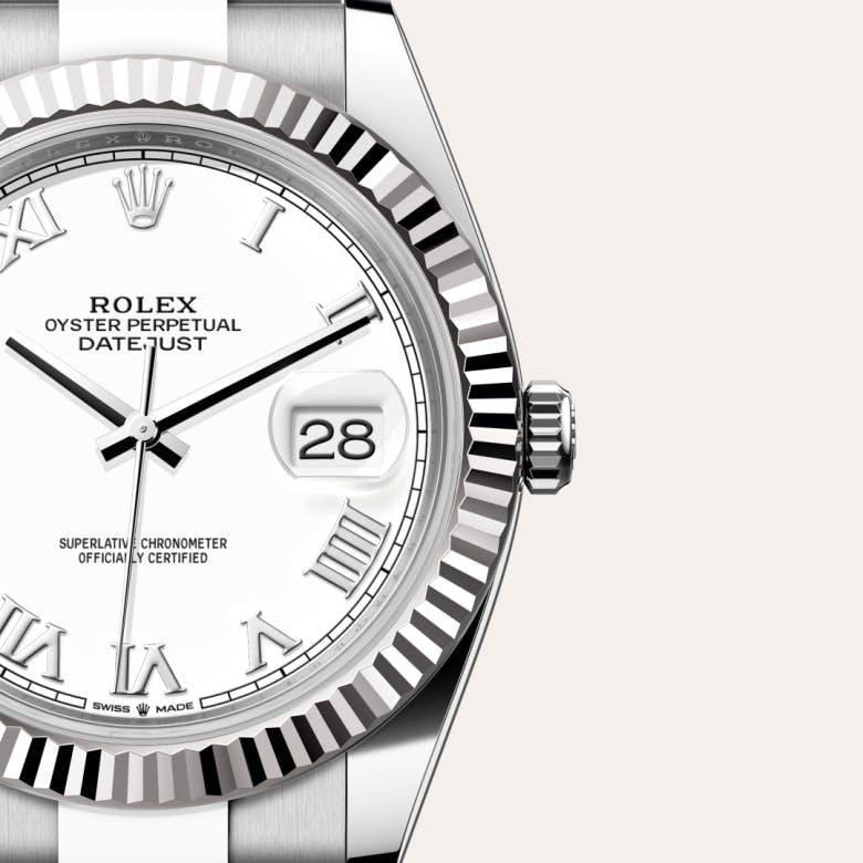 Datejust 41 Oyster, 41 mm, Oystersteel and white gold
