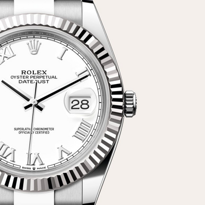 Datejust 41 Oyster, 41 mm, Oystersteel and white gold