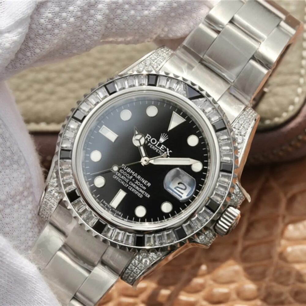 Submariner Date Silver Black Diamond, 40mm