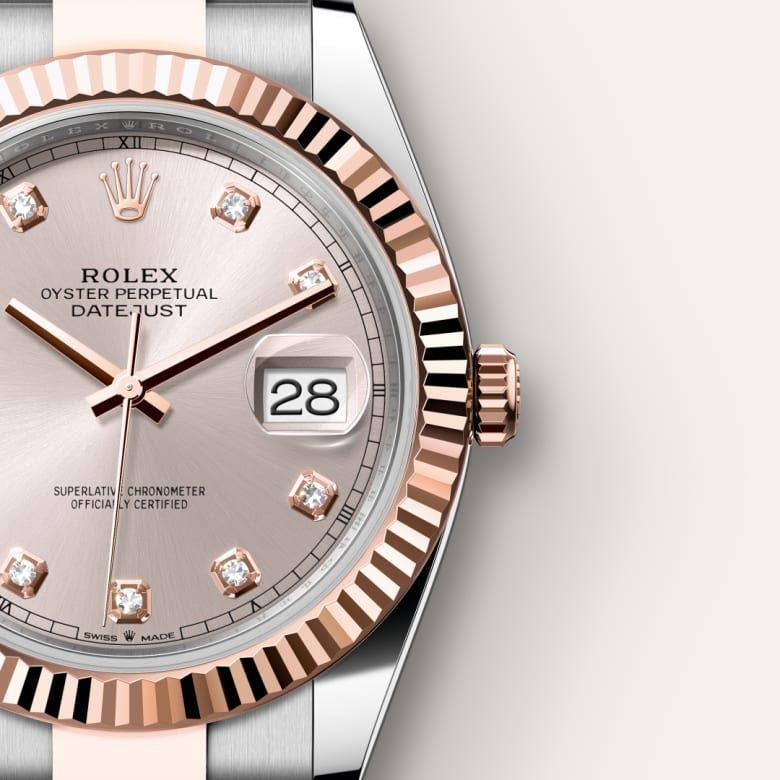Datejust 41 Oyster, 41 mm, Oystersteel and Everose gold