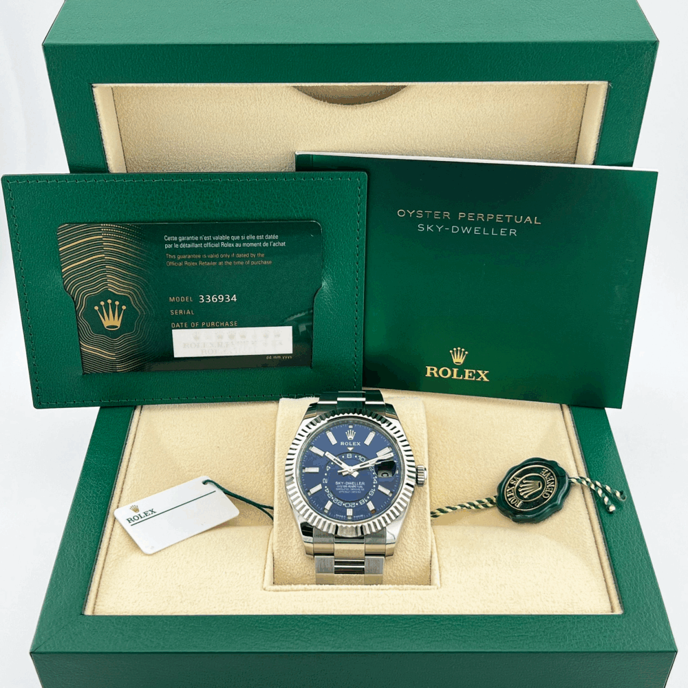 Sky-Dweller Stainless Steel, Blue Index Dial, 42 mm