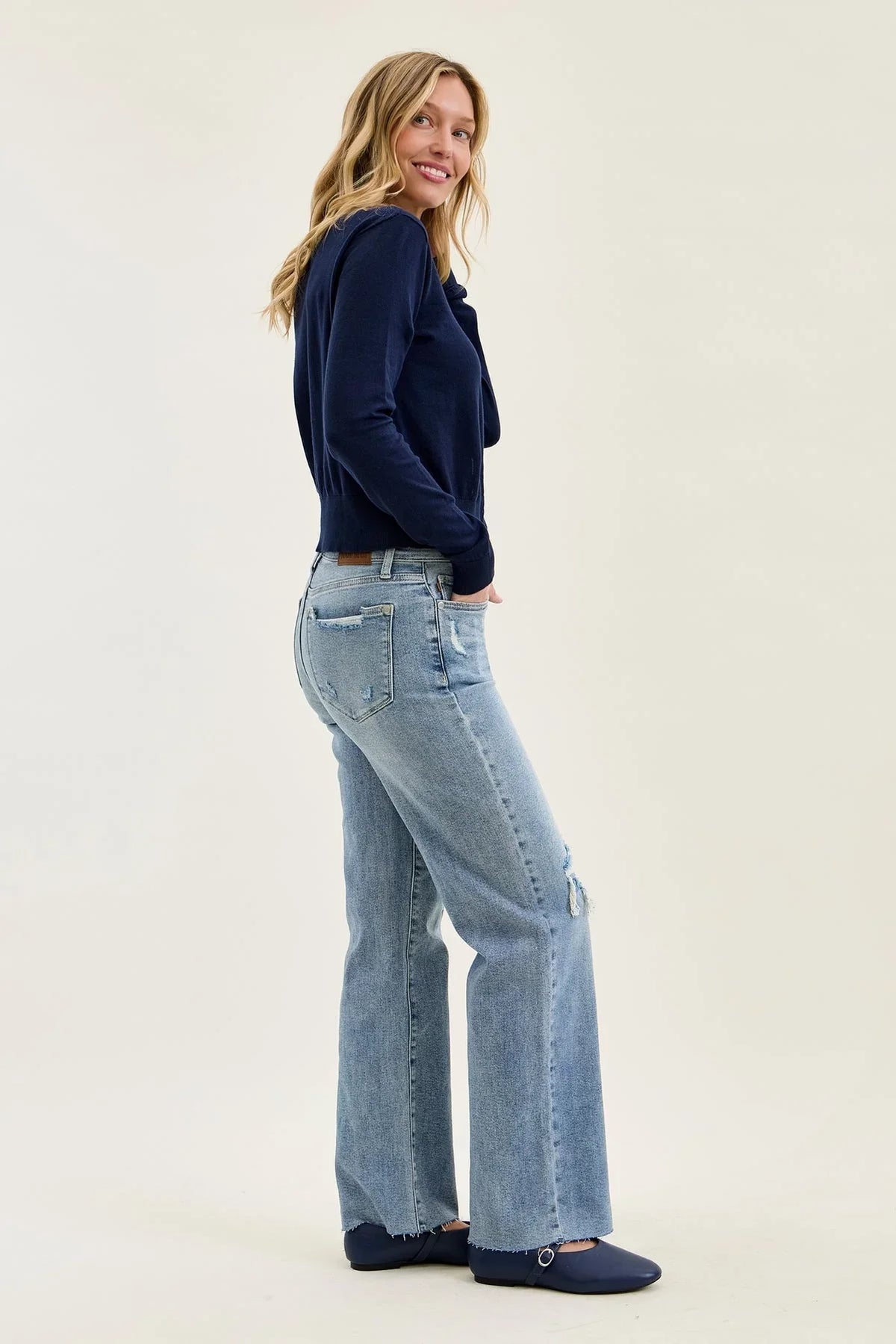Women's High Waist Distr