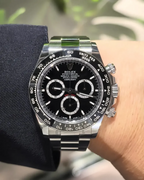 Cosmograph Daytona Stainless Steel Black Dial with Ceramic Bezel