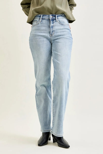 Women's High Waist Straight Leg Jeans