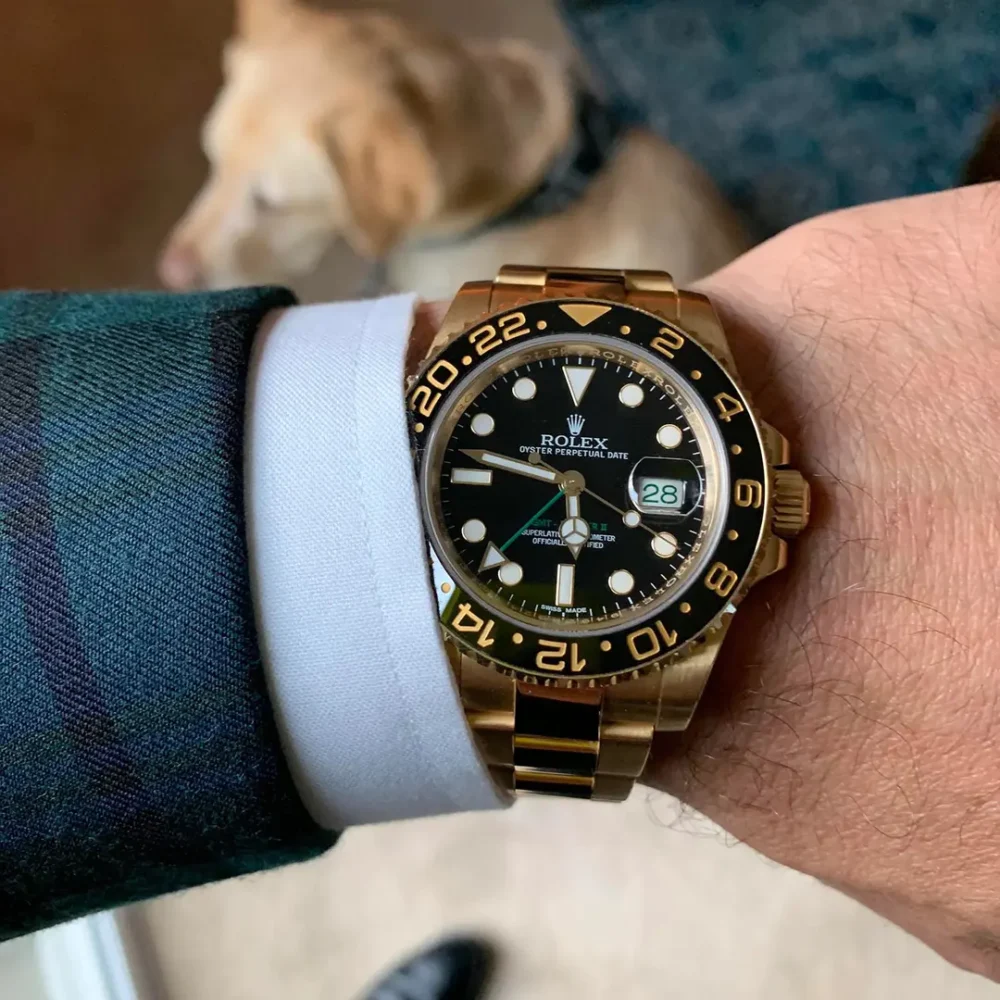 GMT-Master II “Root Beer” Yellow Gold Black Dial