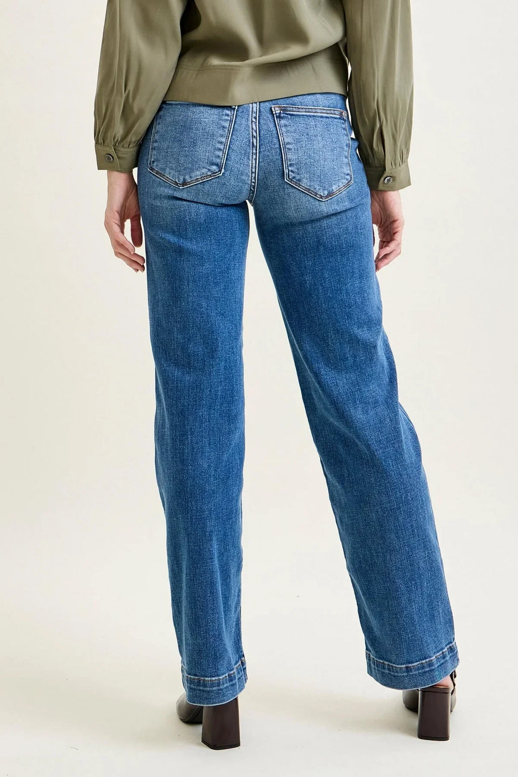 Women's High Waist Straight Leg Jeans