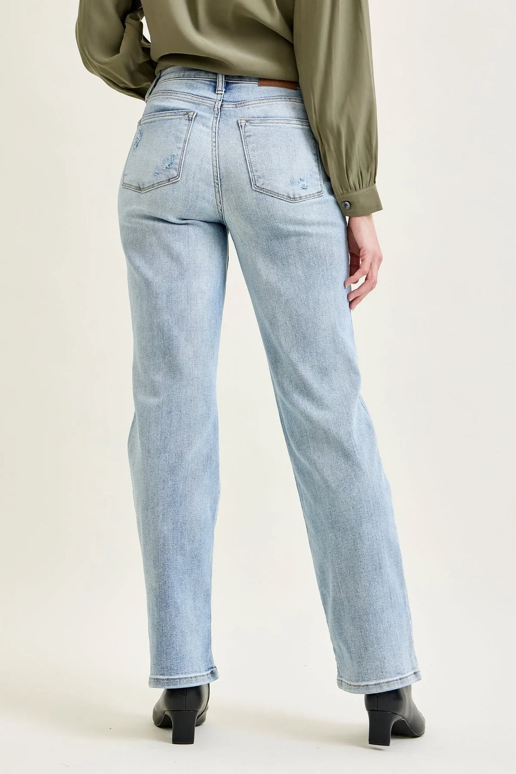 Women's High Waist Straight Leg Jeans