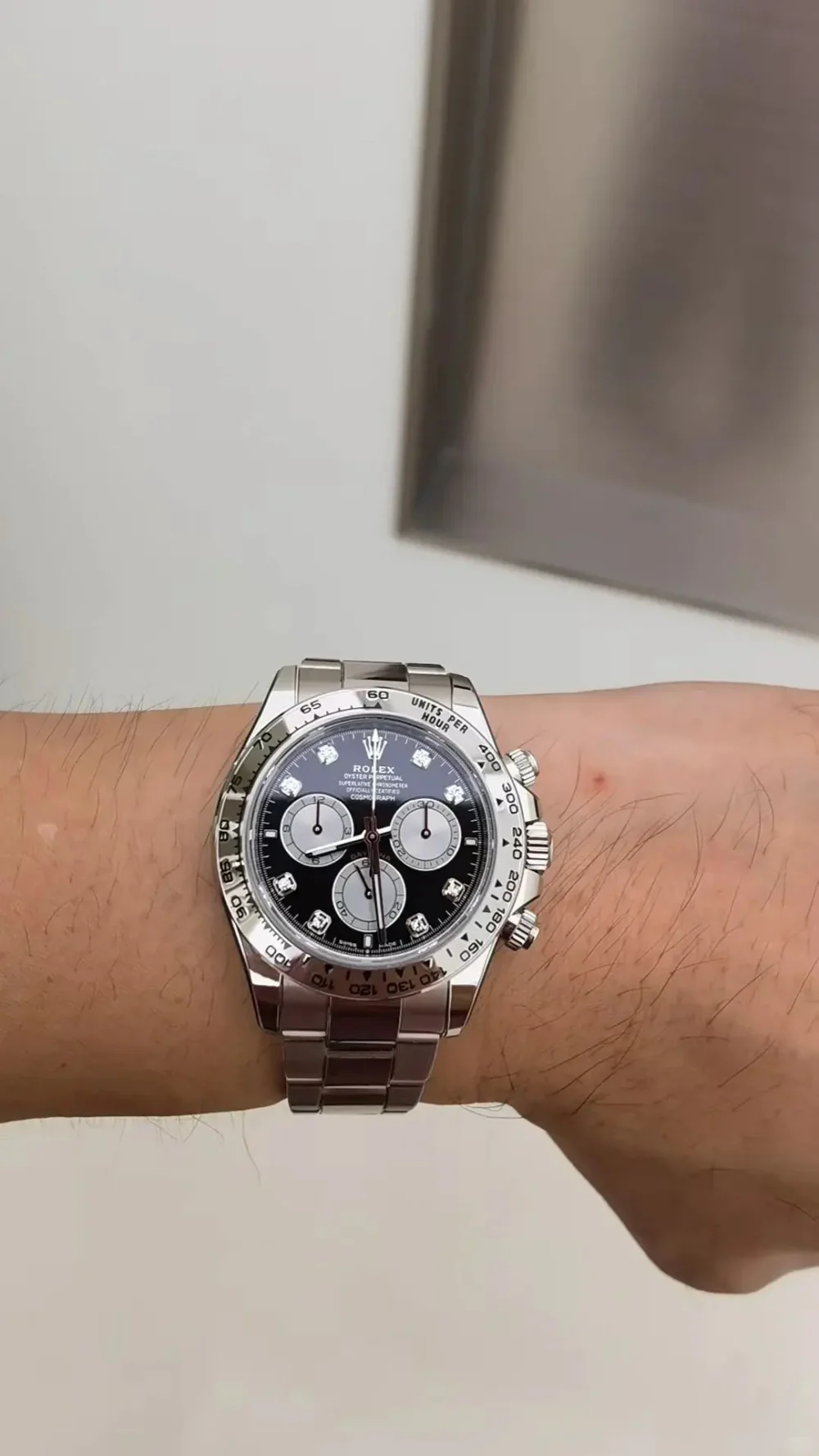 Cosmograph Daytona Oystersteel Slate Grey Diamond Dial