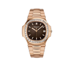 Nautilus Joaillerie 40mm 5723/1R-010 Rose Gold Brown Dial Diamond Bezel