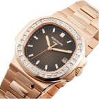 Nautilus Joaillerie 40mm 5723/1R-010 Rose Gold Brown Dial Diamond Bezel