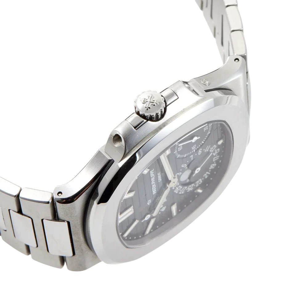 Nautilus 40mm 5712/1A-001 Moon Phase Power Reserve Stainless Steel Blue Dial