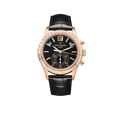 Complications 40mm 5961R-010 Annual Calendar Chronograph Rose Gold Black Dial Baguette Diamond Bezel